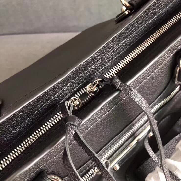 BALENCIAG巴黎世家 機車包38cm 原版山羊皮配金邊 手提肩背斜挎包  BL1360